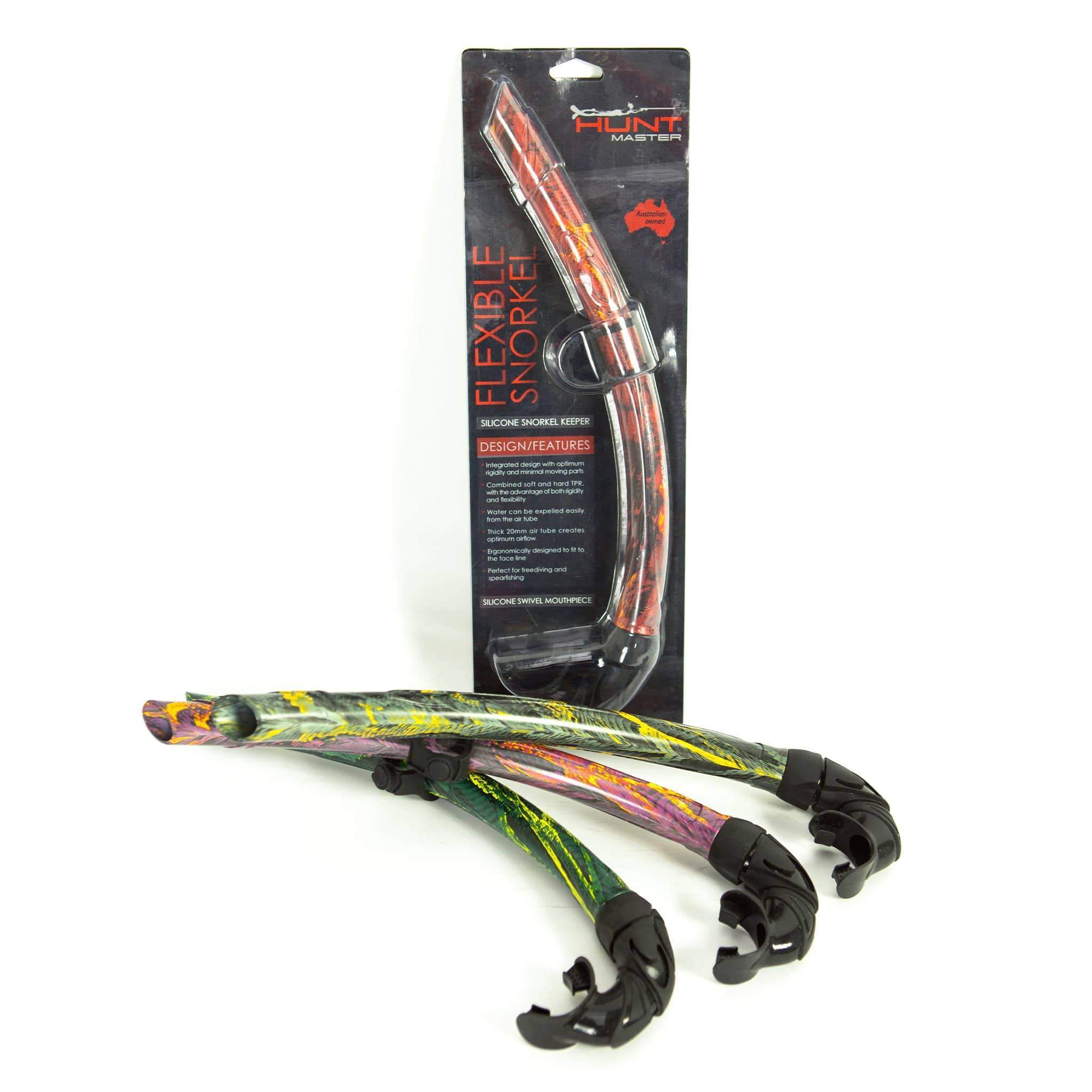 HuntMaster Red Camo Diving Snorkel - (Red)