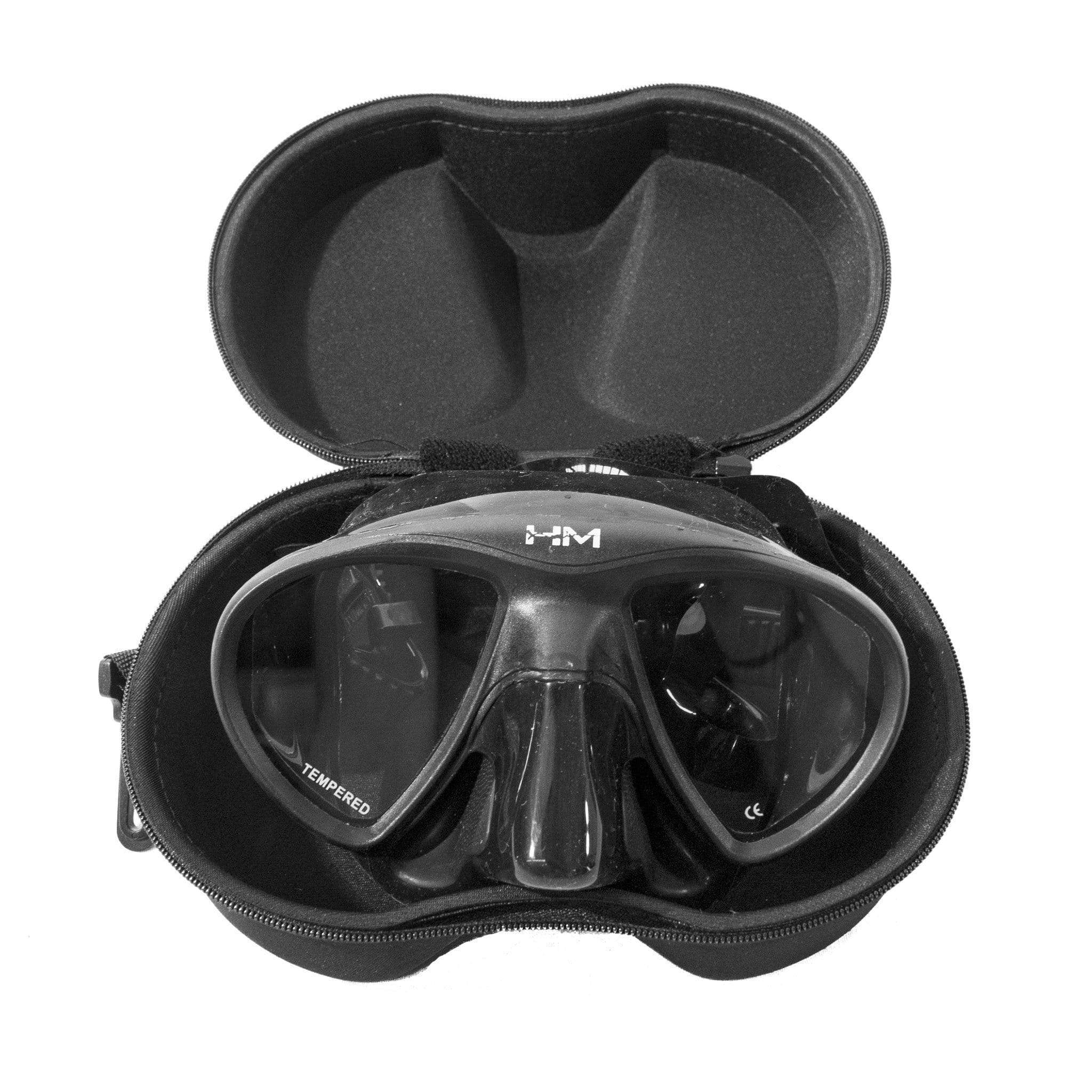 HuntMaster Low Volume Diving Mask Black Bream (GARUMA) - With Complimentary Black Container